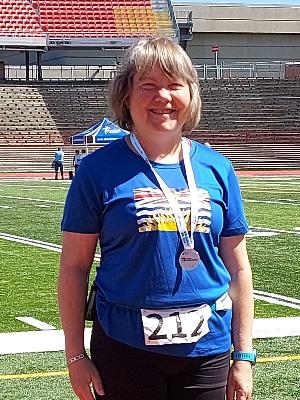 Leslie Ann, Canada 55+ Games, podium, Quebec City 2024
